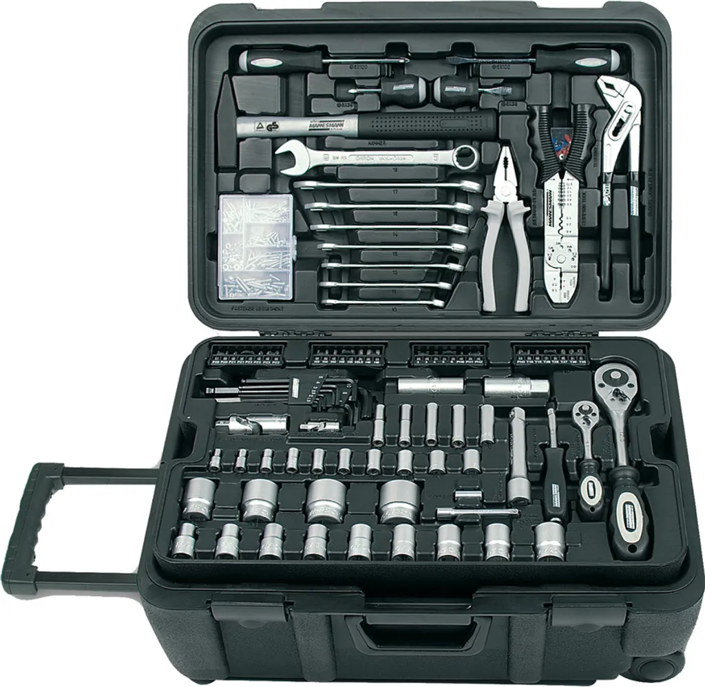 Servante d'atelier équipée Mannesmann 122 outils - Chariot mobile robuste