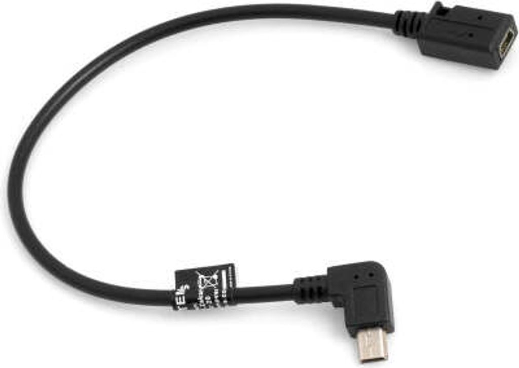 SYSTEM-S Mini USB 90° rechts gewinkelt Winkelstecker auf Mini USB Buchse Kabel Datenkabel Ladekabel 27 cm