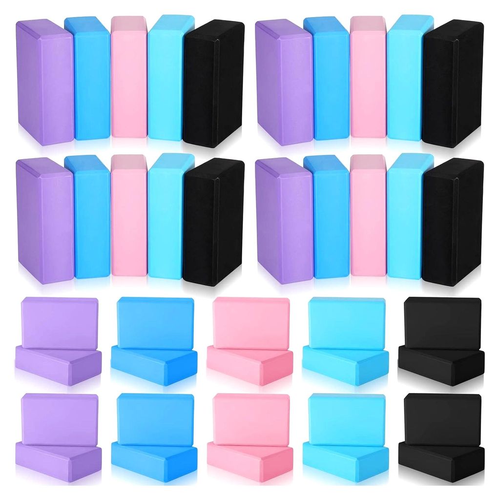 30 Yoga-Blöcke aus EVA-Schaumstoff, 22,9 x 15,2 x 7,6 cm, Übungsblock, Ziegelschaum, hohe Dichte, weich, rutschfest, Yoga-Zubehör für Übungen ...