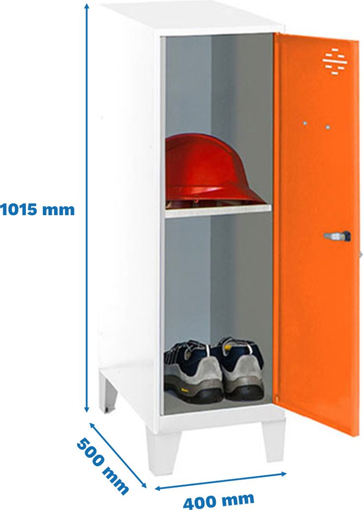 Simonrack Spind SIMONLOCKER DISM weiß, orange 8425437122170, 1 Schließfach 40,0 x 50,0 x 101,5 cm