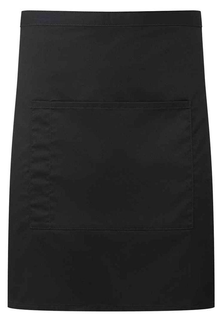 Premier - Taillenschürze "Colours", Tasche LT3004 (Einheitsgröße) (Schwarz)