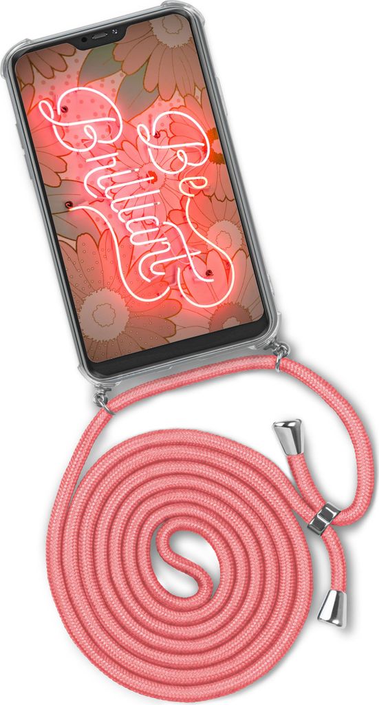 TWIST-Case + TWIST-Cord für Xiaomi Redmi Note 8 Pro, Farbe:Kooky Flamingo (Silber)