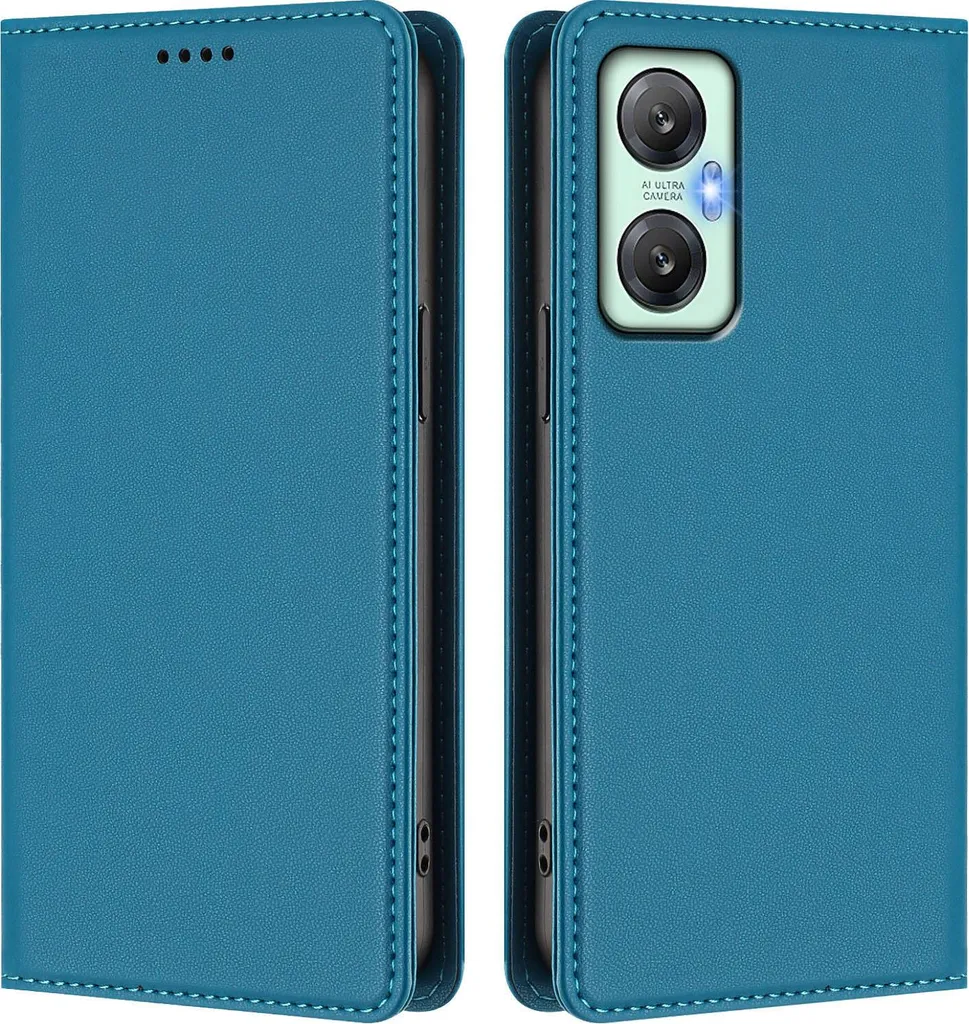 Custodia Flip Infinix Hot 20 5G Blu: Pelle PU con Supporto e Magnete