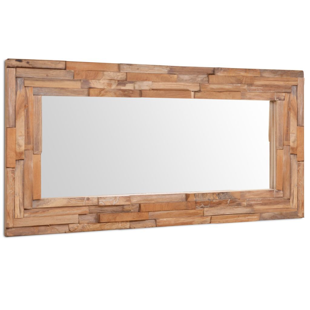 vidaXL Dekorativer Spiegel Teak 120 x 60 cm Rechteckig Produktbild 