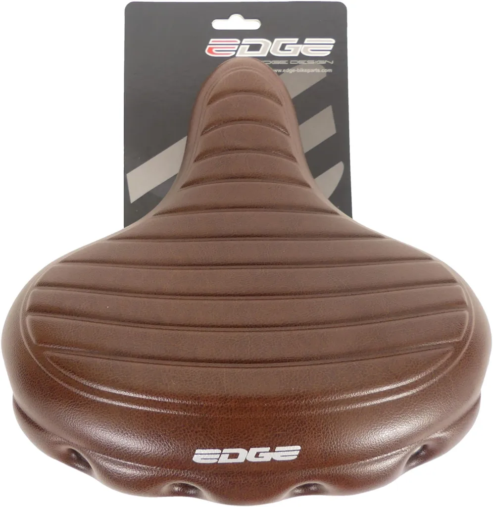 Selle de vélo Edge Urban XL Wave Marron - Confort XL pour cycles urbains