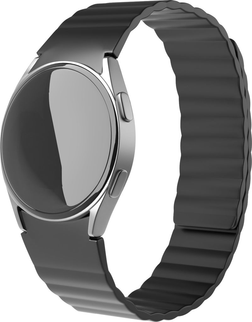 Strap-it Samsung Galaxy Watch 6 Classic 47mm Magnetisches Silikon Armband (Schwarz)