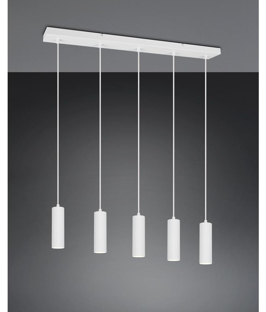 Trio 367700531 Soka GU10 Pendelleuchte 5-fach ⌀5,5cm Weiß Produktbild 