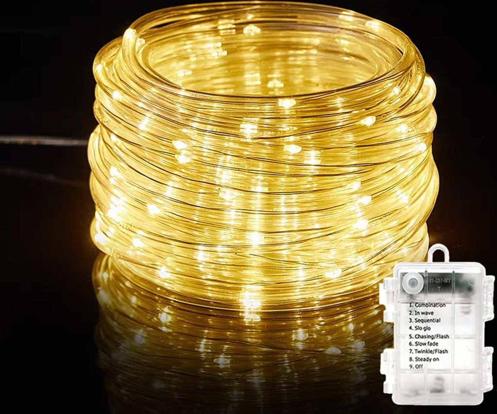 5M 50 LED Lichterkette 8 Modi Wasserdicht Lichtschlauch Produktbild 