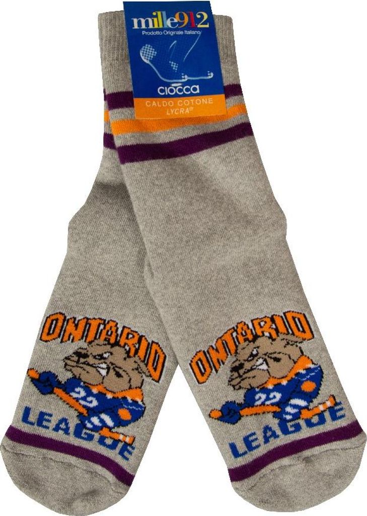 CIOCCA mille912 Socke, ein Paar kurze, rutschfeste, warme Baumwollsocken, Artikel ST58B, Piede 35 - 40, Cotone 85%,Poliammide 14%,Elasthan 1%