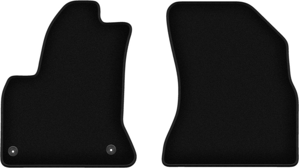 Wielganizator Velours-Autoteppiche vorne – passend für Citroen C4 Picasso I (Minivan, Bj. 2006-2013) – schwarz, passgenau, mit Befestigungen ...