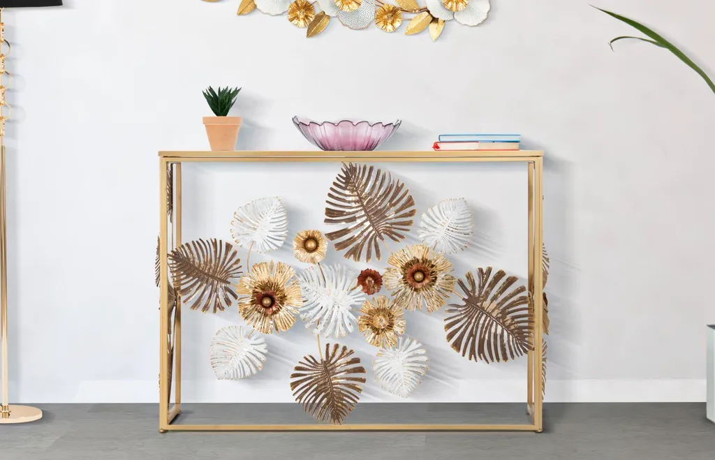 Table console design 3D pour salon - Meuble de décoration GLAM FLORIS - 9