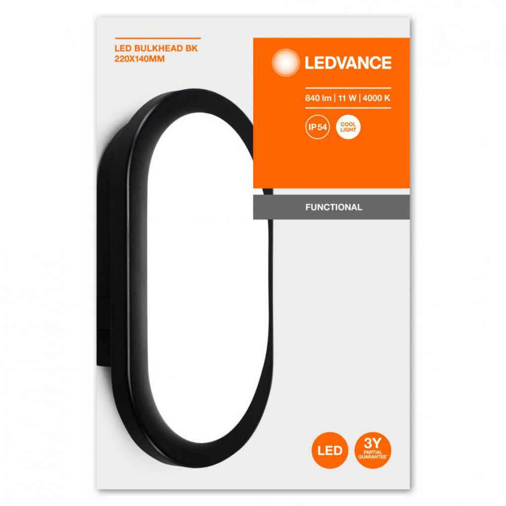 LEDVANCE 941001360, Vonkajšie nástenné osvetlenie, Čierna, Obrázok produktu 