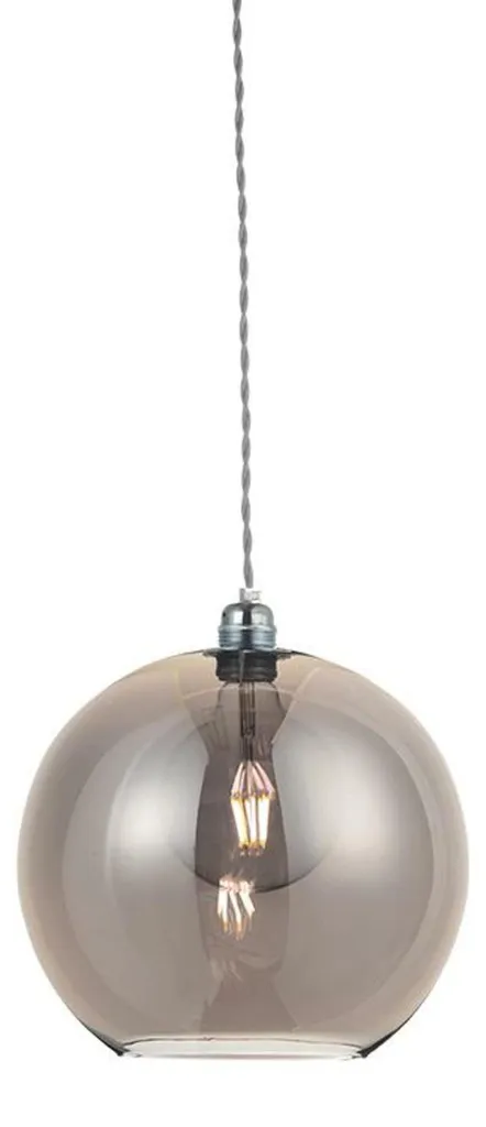 Suspension vintage ACA V3643330GY en métal gris pour un style industriel