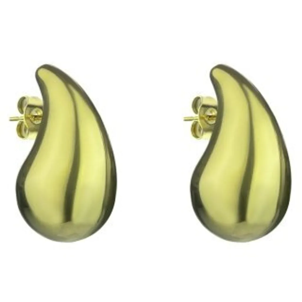 Boucles d'oreilles goutte plaquées or MCE24033G - Design intemporel