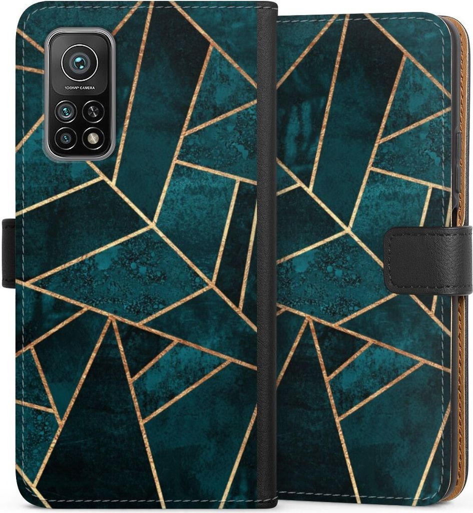 DeinDesign Klapphülle für Xiaomi Mi 10T Pro 5G Handytasche Lederhülle Tasche Elisabeth Fredriksson Gold & Kupfer Stein