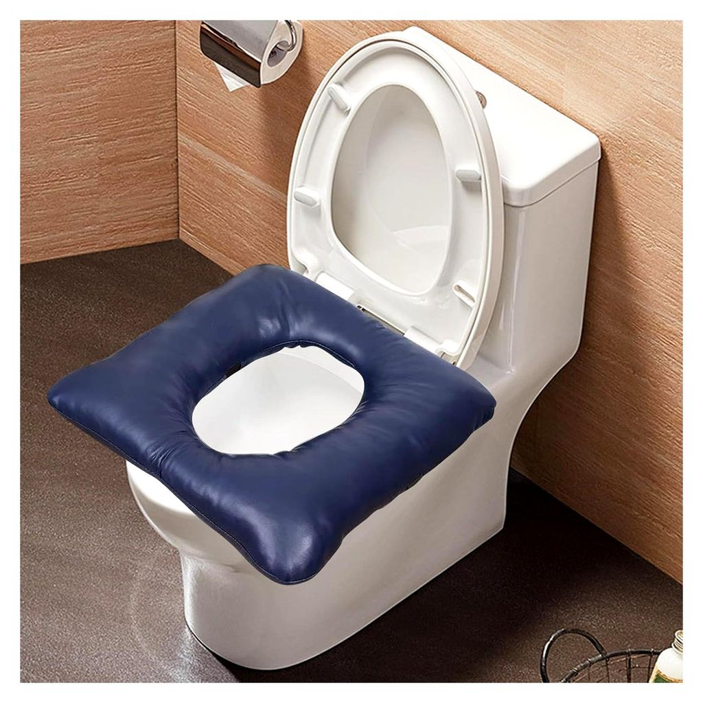 WC-Sitzerhöhung für Senioren - Wasserdicht, Rutschhemmend, Komfortabel | Erhöhtes Toiletten-Sitzkissen - Für Damen, Herren, Schwangere, ältere...