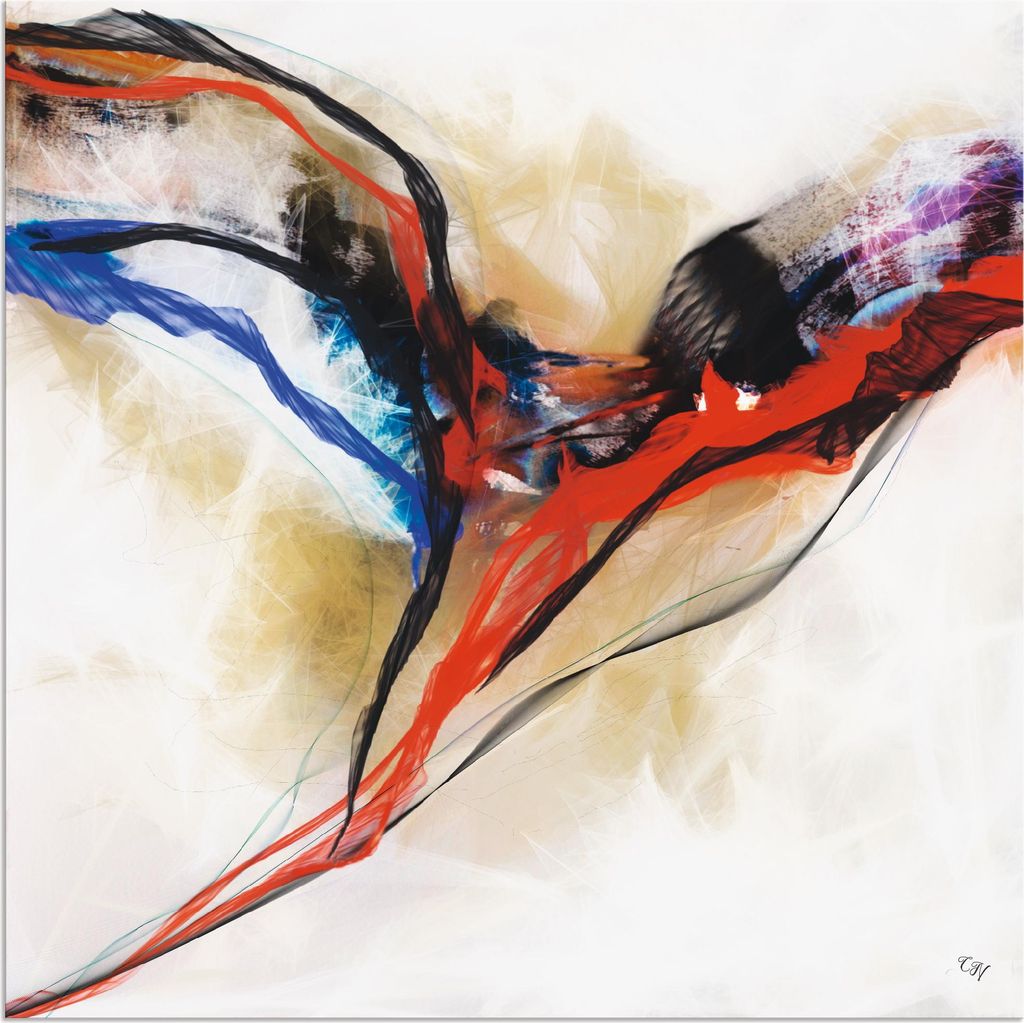ARTland Wandbild Alu für Innen & Outdoor Engel - abstrakt I Größe: 40x40 cm