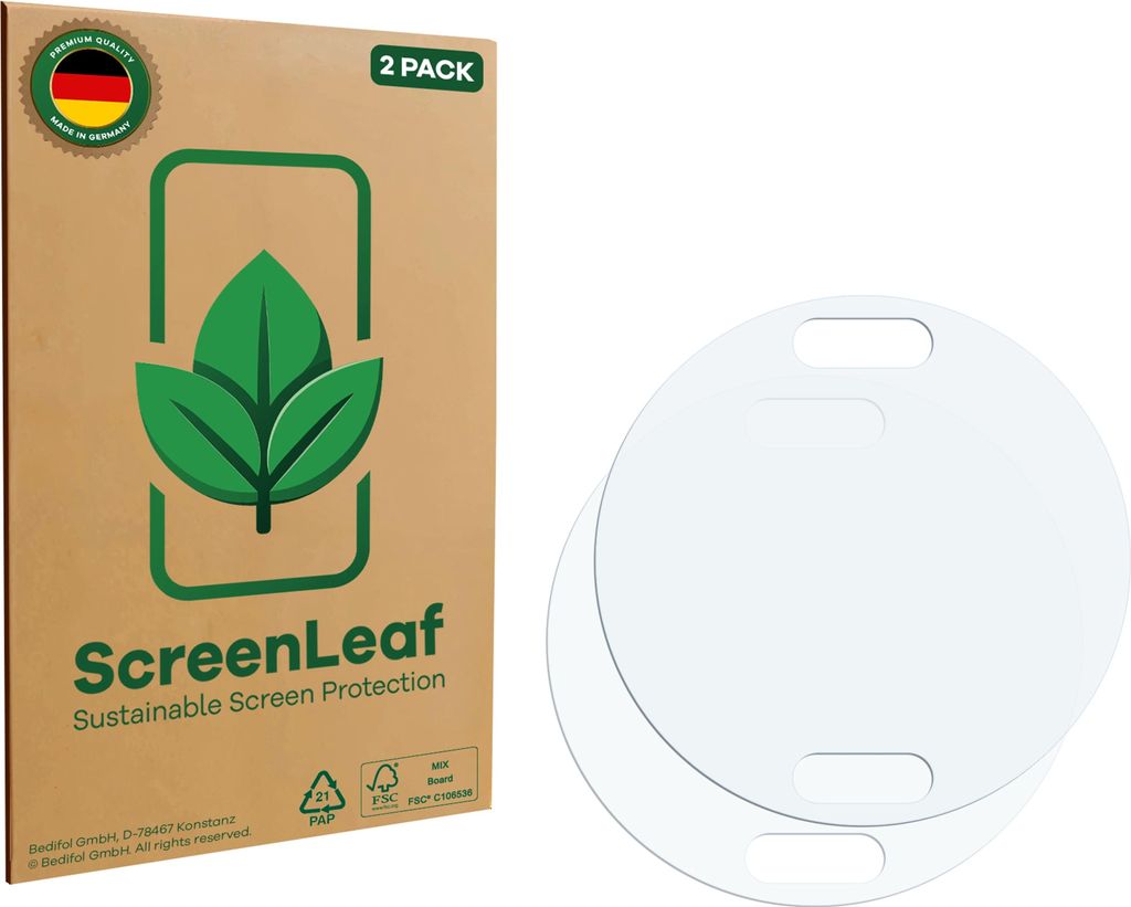 2x ScreenLeaf Schutzfolie für Dyson V16 nachhaltiger Displayschutz Display Schutz Folie Klar Transparent