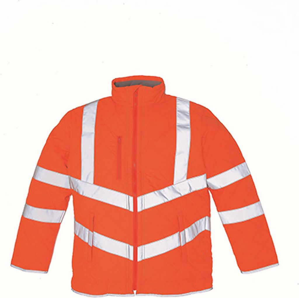 YOKO HVW706 | Herren Hi Vis Kensington Arbeitsjacke (with Fleece Lining) - Farbe: Hi-Vis Orange - Größe: M