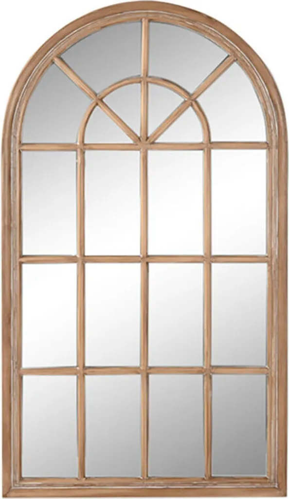 Miroir fenêtre bois naturel décapé Home ESPRIT déco rustique 80x140