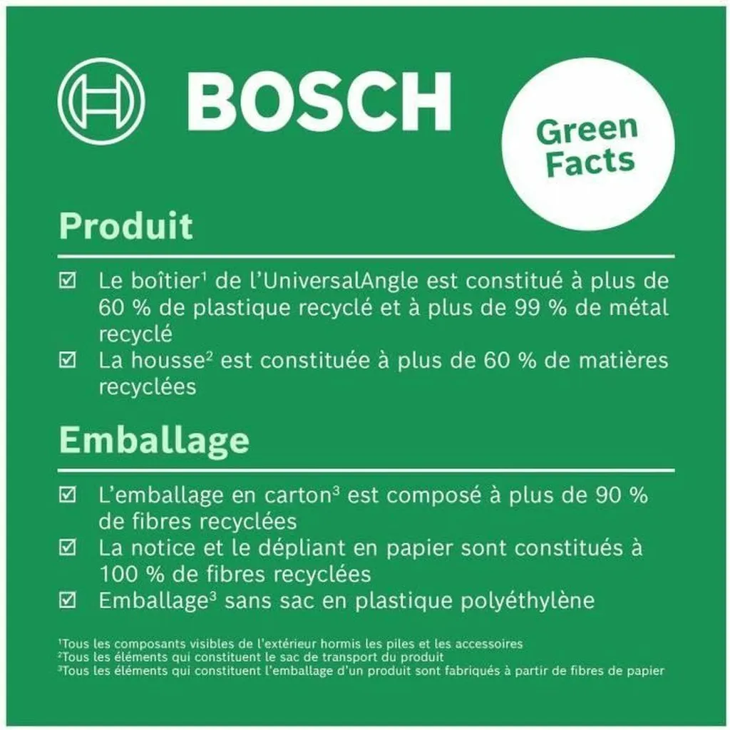 Mesureur d'angle numérique Bosch UniversalAngle avec écran LCD lisible