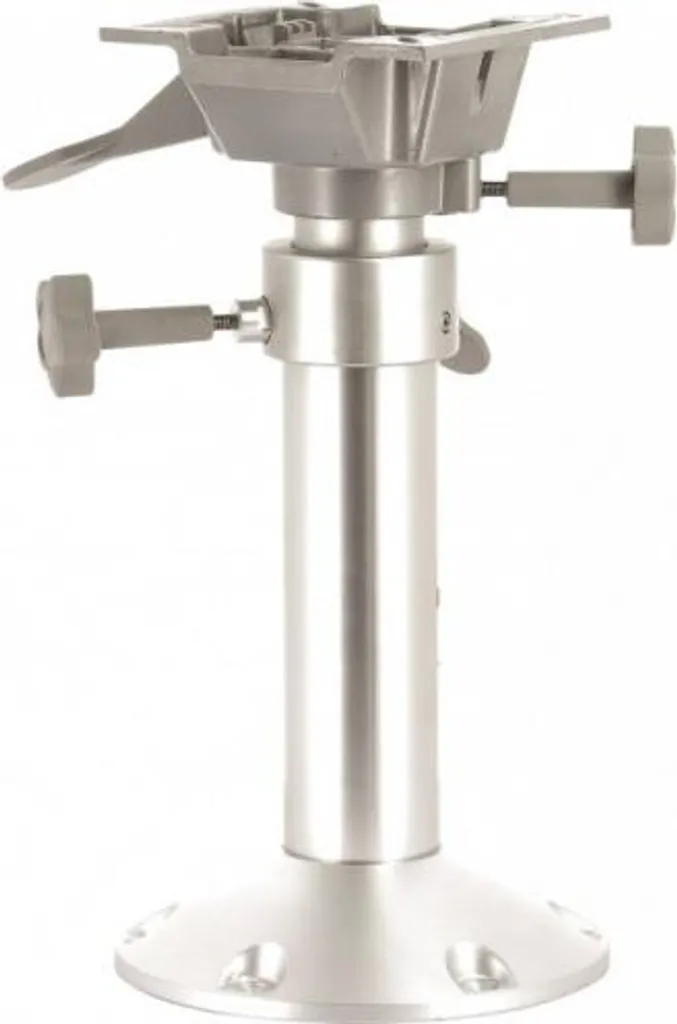 Pied de table Vetus réglable manuellement en aluminium argent 26-69cm