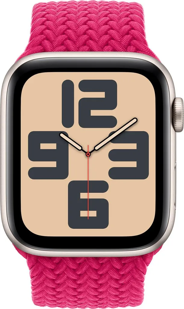 Apple Cinturino intrecciato per Apple Watch | 38/40/41/42 mm - Taglia 5 - Lampone
