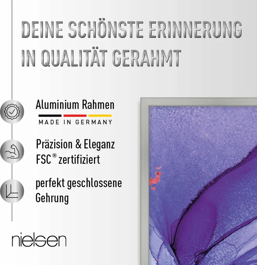 Nielsen Classic Cornice A3 Alluminio Nero Anodizzato 29,7x42 - 2