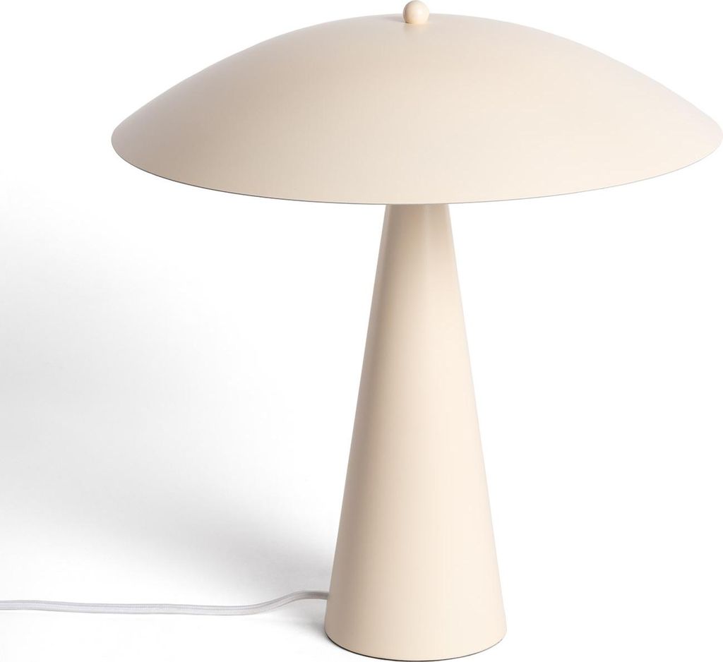 Moderne minimalistische Tischlampe Irmah aus Metall, Beige, Produktbild 