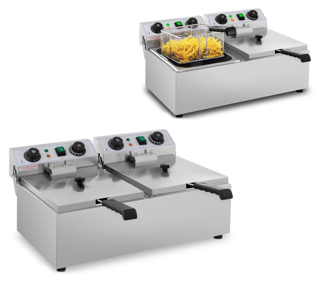 Expondo Royal Catering Friggitrice elettrica doppia - 2 x Immagine del prodotto 