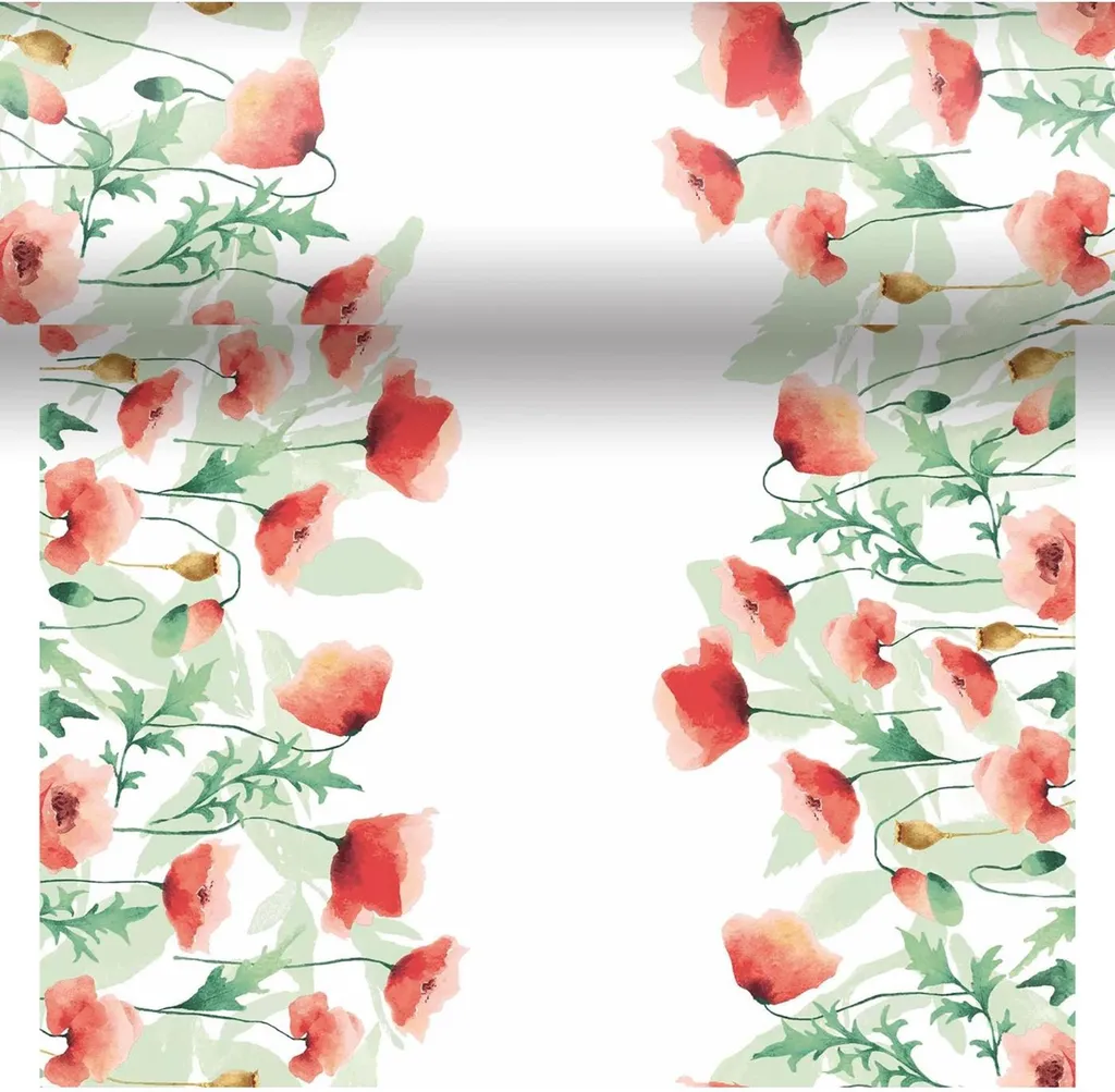 Chemin de table Coquelicots 40x480cm : protégez et décorez vos grandes tables