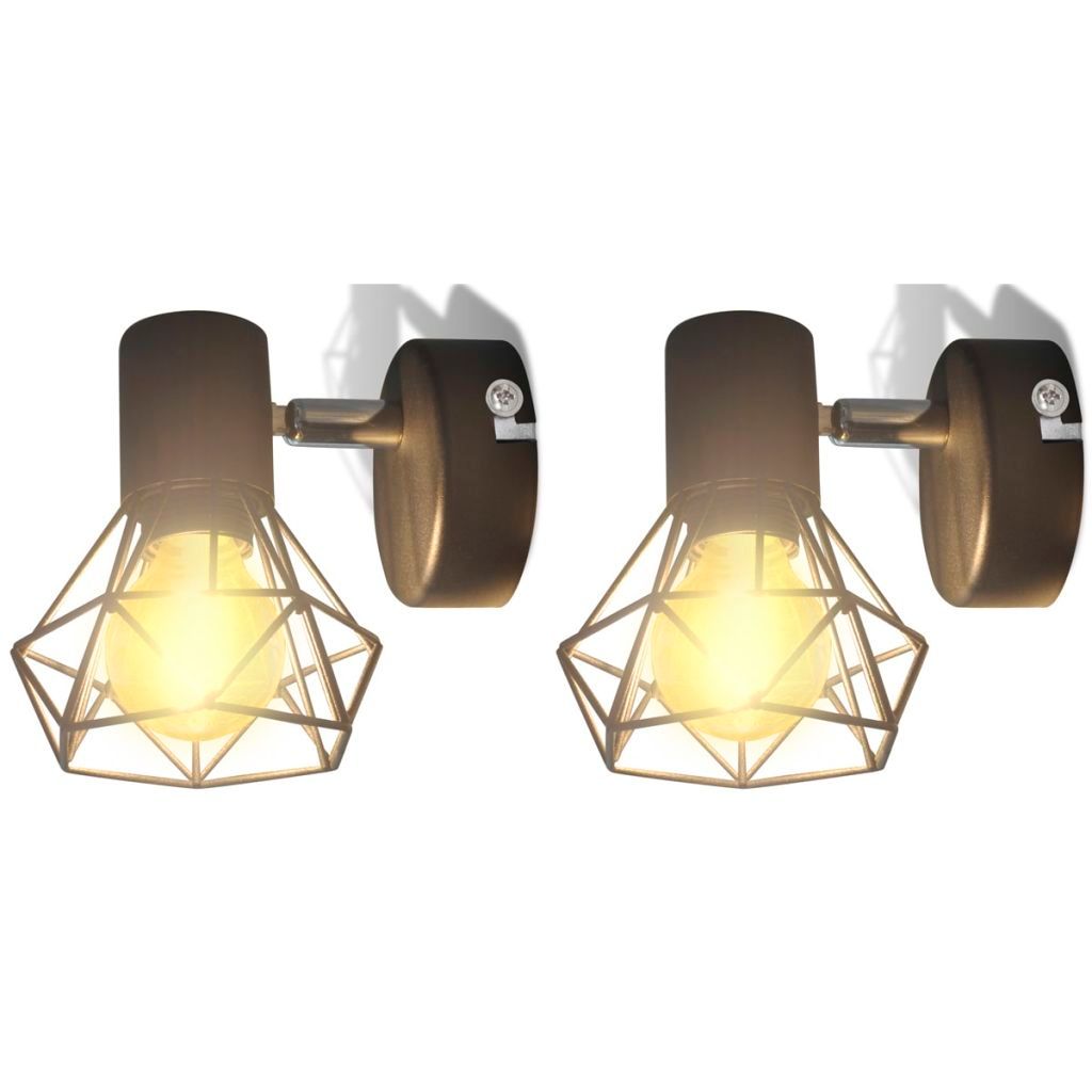 vidaXL Applique murale 2 pcs. Ampoule LED style industriel Image du produit 