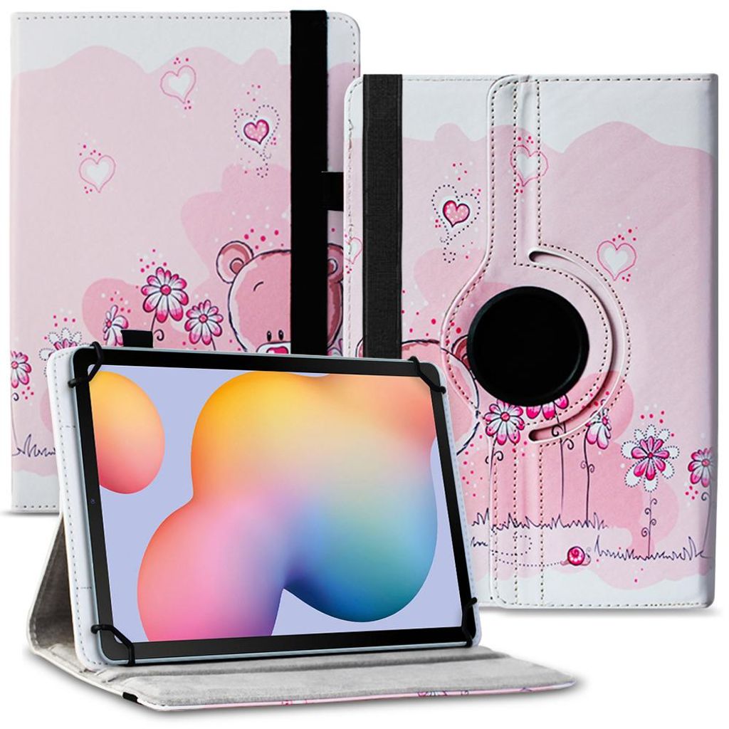 Tablet Tasche Samsung Galaxy Tab S11 S10 S9 S8 S7 FE Hülle 11 Zoll 360 DrehbarFarbe Uni 360 Taschen:Motiv 1