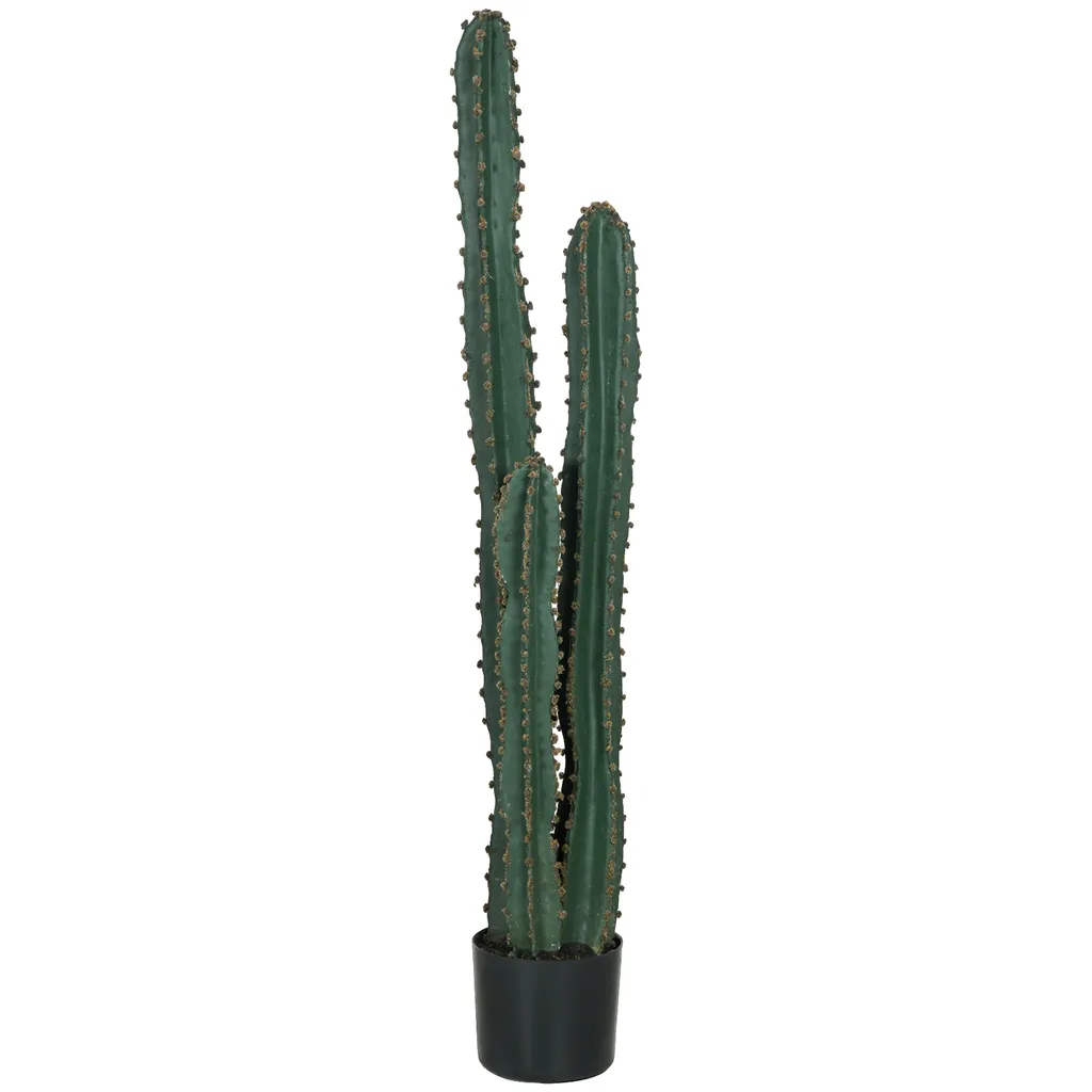 Grand Cactus Artificiel Réaliste 120 cm en Polyéthylène Haute Qualité Vert