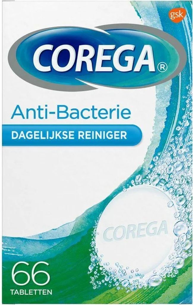 Corega Tabs Anti-Bacterie - 66 Stuks Produktbild 