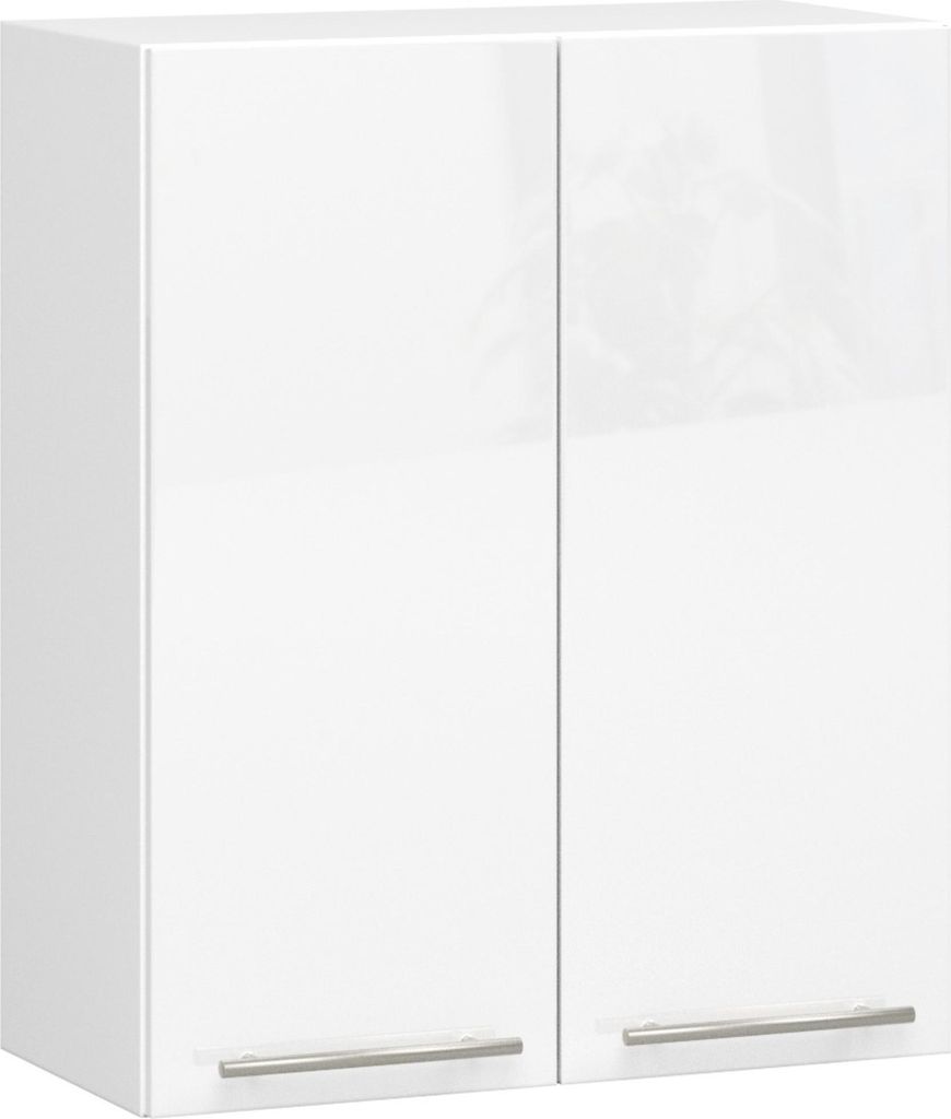 Küchenhängeschrank – Hängeschrank W60 – OLIWIA – Weiß Hochglanz – Glänzende Eleganz für Ihre Küche
