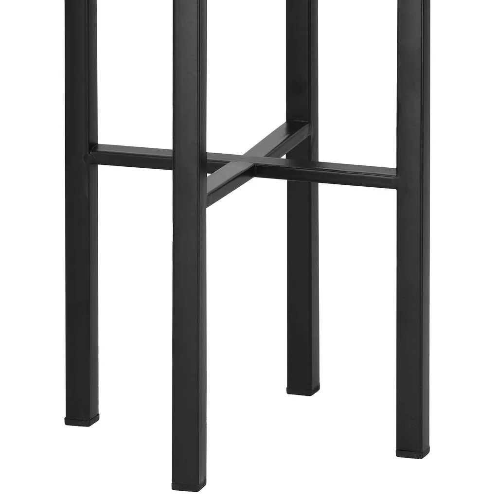 Table à fleurs style industriel métal noir mat - Support plante 74cm - 3