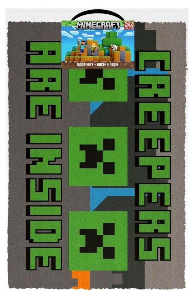 Kokosfaser-Fußmatte mit Creeper-Motiv