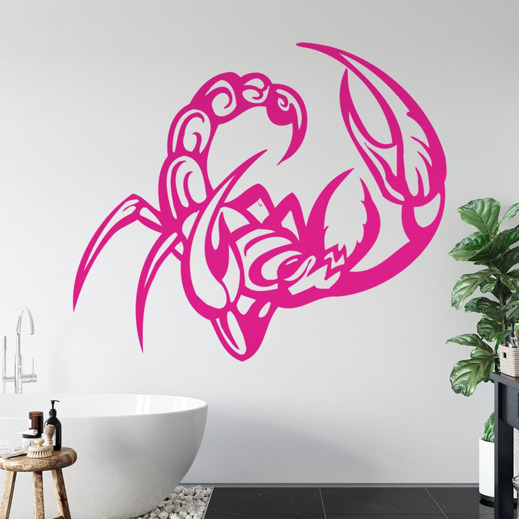 Skorpion Wandtattoo in 6 Größen - Wandaufkleber Wall Sticker - Dekoration, Küche, Wohnzimmer, Schlafzimmer, Badezimmer