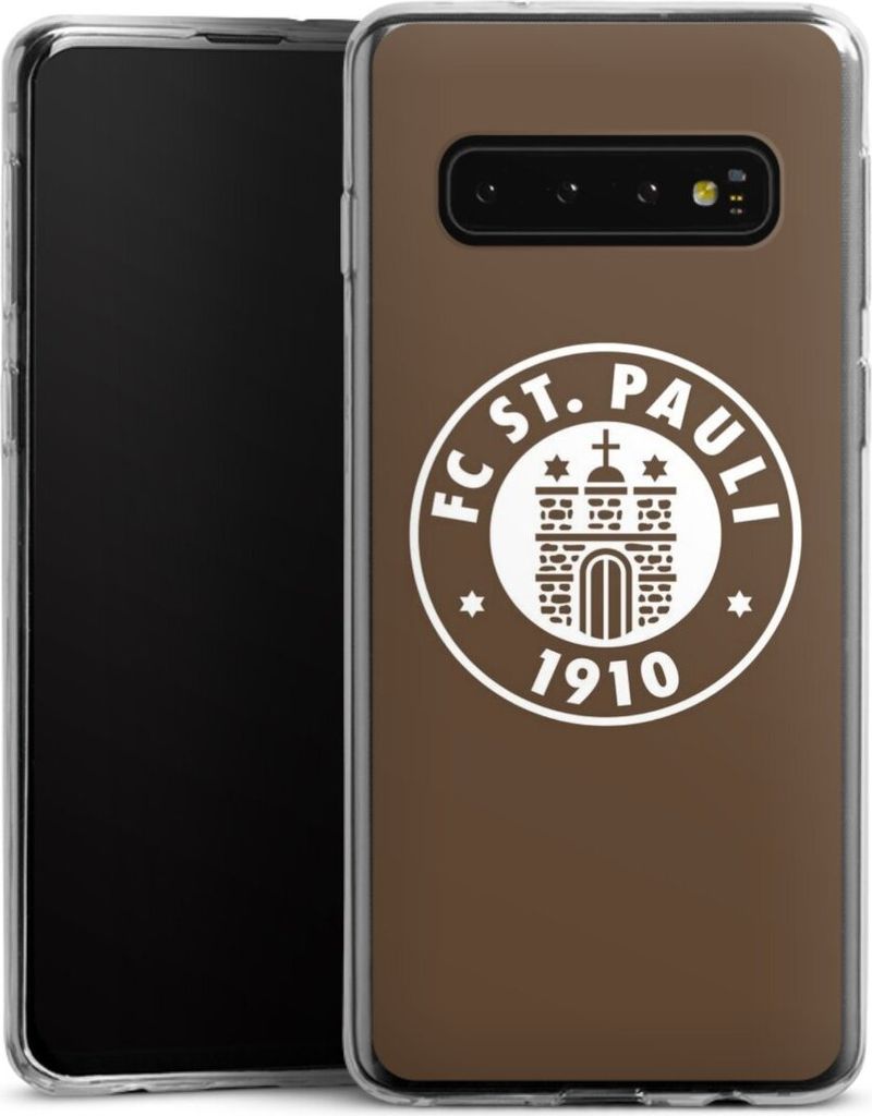 DeinDesign Slim Hülle für Samsung Galaxy S10 Silikon Case Ultra Dünn Handyhülle FC St. Pauli Offizielles Lizenzprodukt Wappen