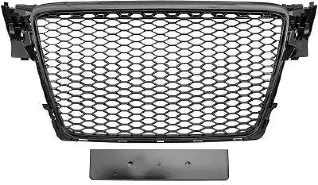 Remplacer calandre Audi A4 cassée par grille look RS4 noire 07-11