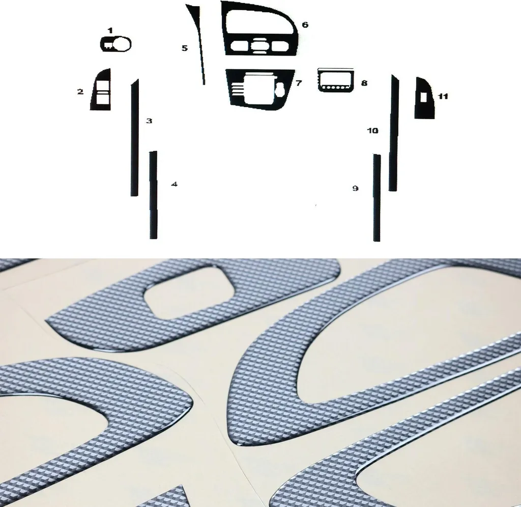 Arredamento interno abitacolo per Seat Leon 2005-2012 Digital Carbon Optic 11pz