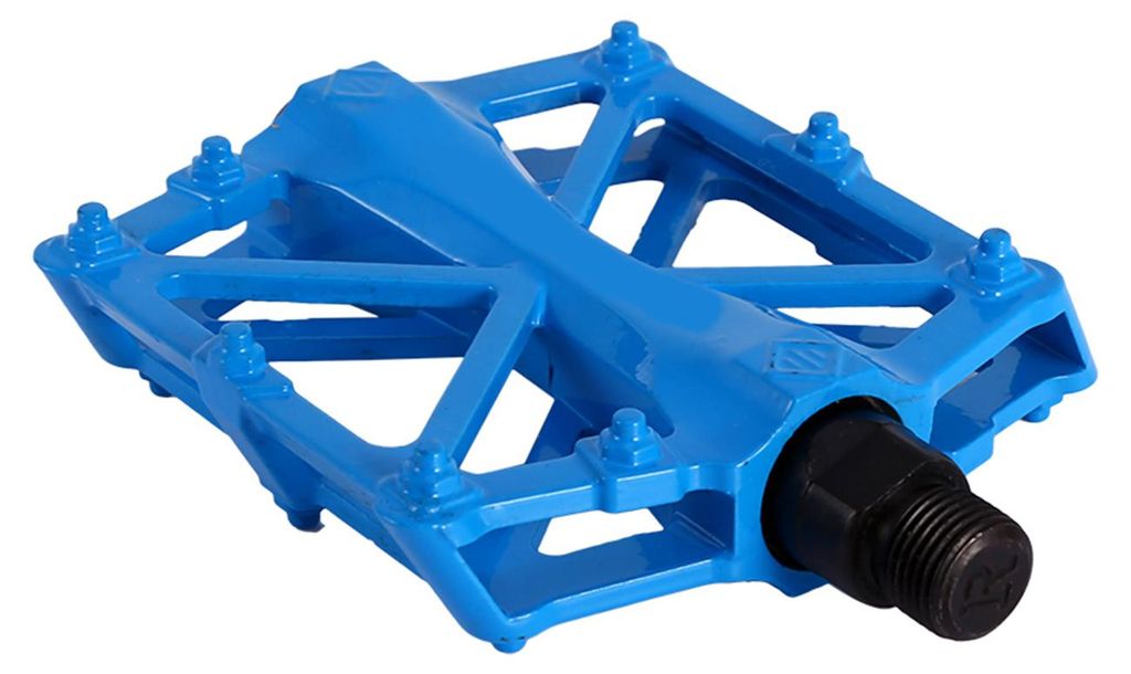 2 Stück superleichte, stabile Aluminium-Rennradpedale mit Kugellagern (blau)