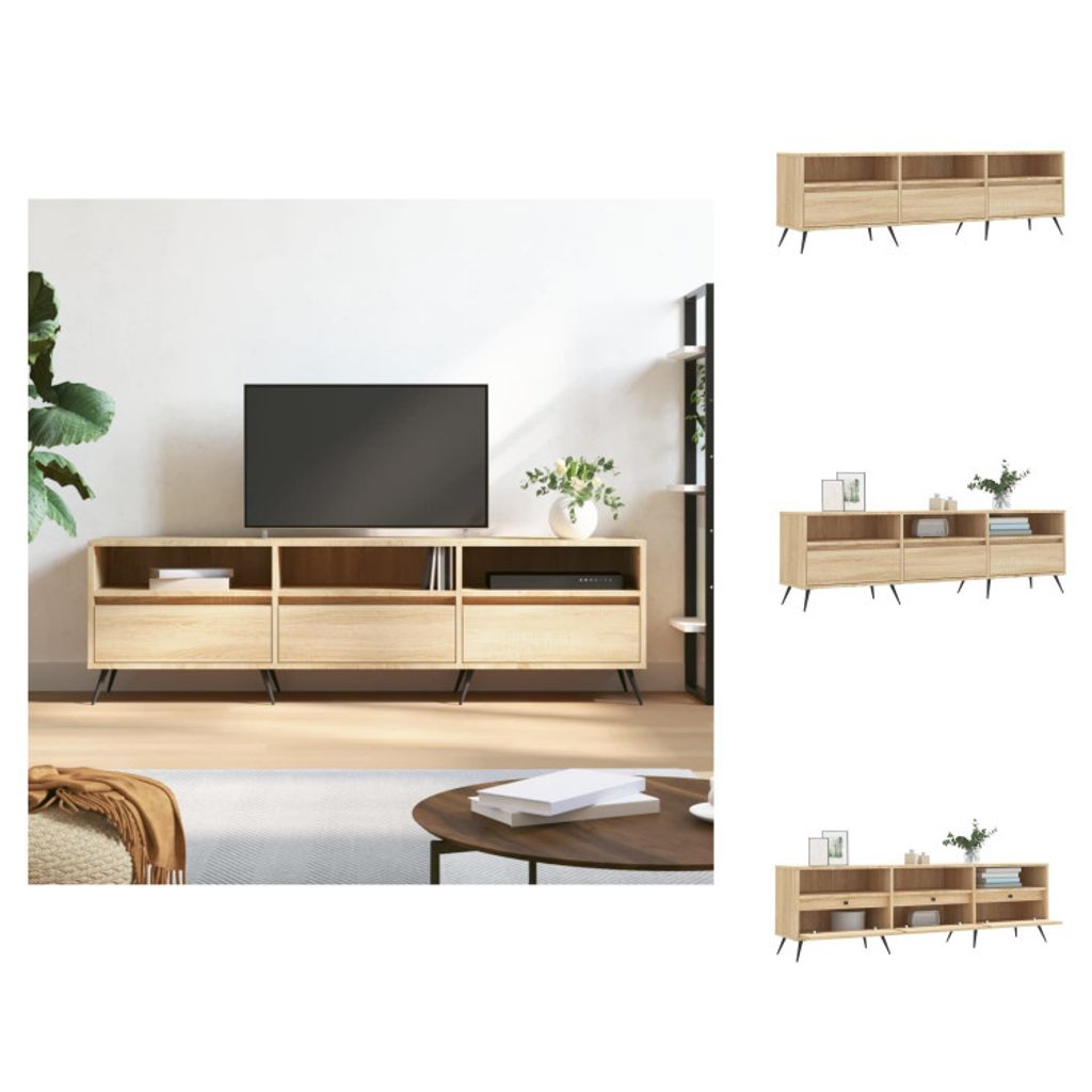 vidaXL TV-Schrank Sonoma-Eiche 150x30x44,5 cm Holzwerkstoff - TV-Möbel