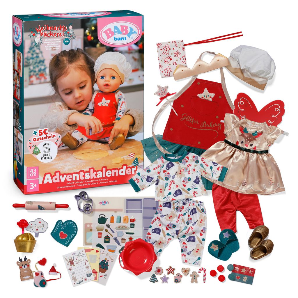 BABY born Adventskalender mit Puppenkleidung und Produktbild 