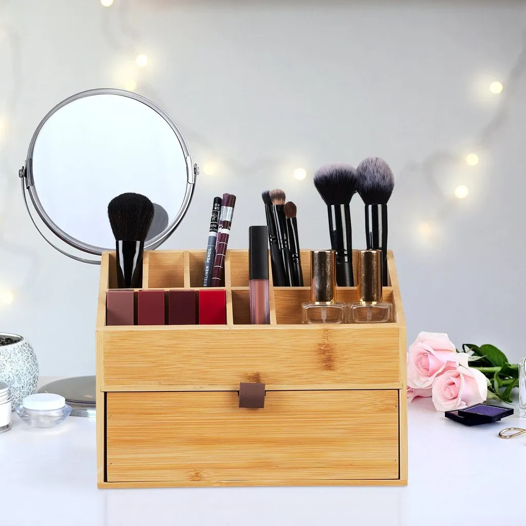 Idea Regalo: Organizzatore Trucchi 9 Scomparti | Elegante e Pratico