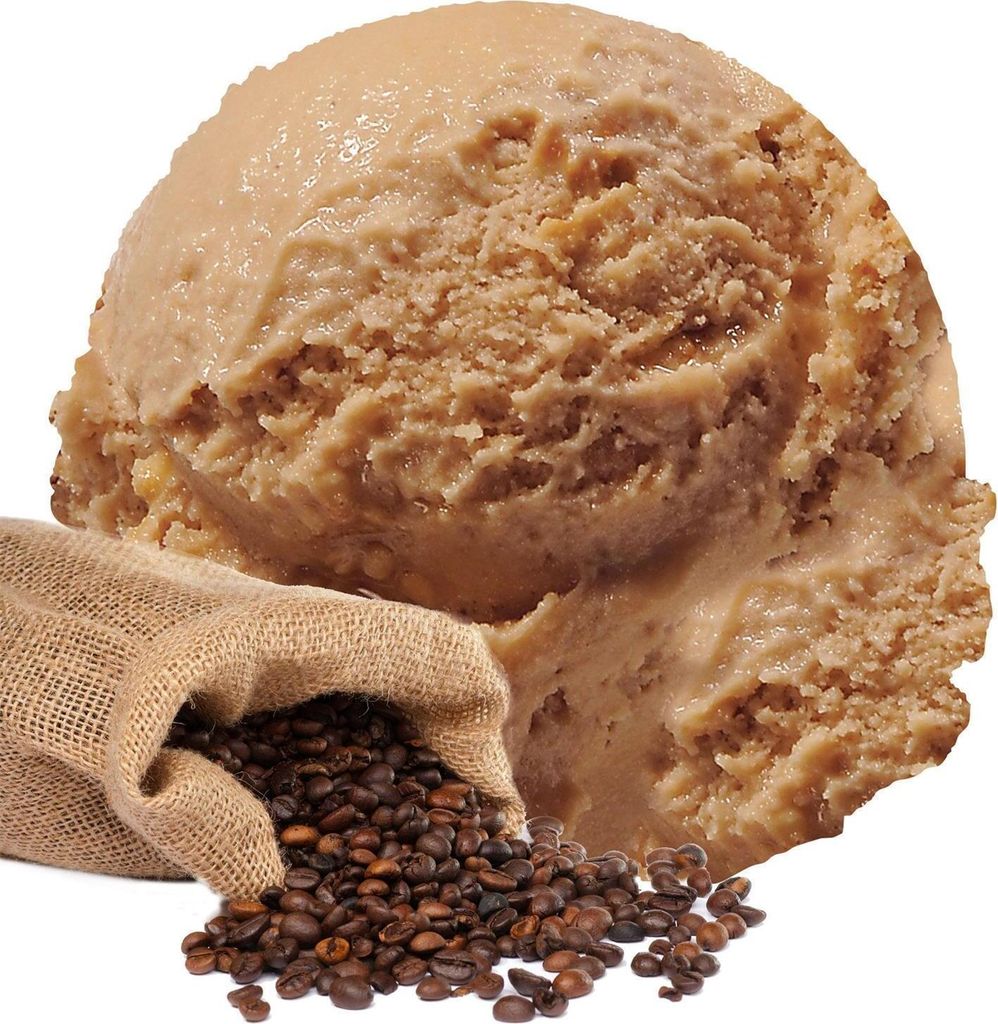 Gino Gelati Kaffee Proteineis Pulver – Gesundes, aromatisches Eis mit hochwertigem Protein und Koffein (333 g)