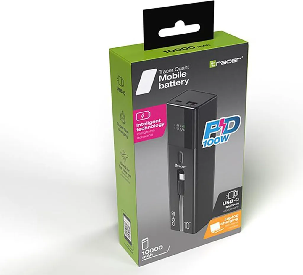 Batterie Externe Tracer Quant 100W Solution de Charge pour PC et Mobile
