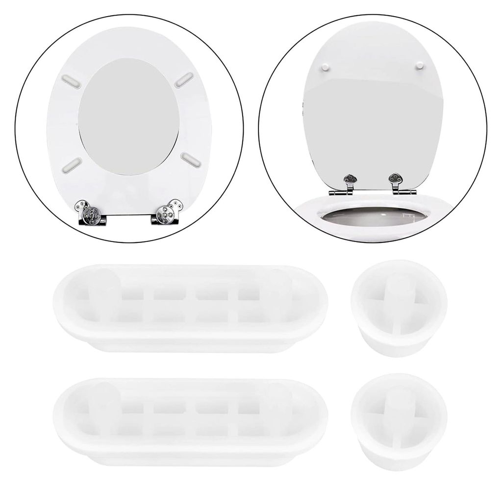 12-teiliges Set Stoßdämpfer für WC-Sitze 12,5 x 32 mm Weiß Ersatz für die WC-Sitzmontage