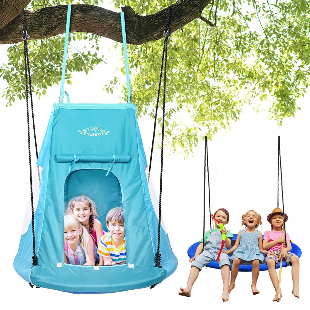 Nestschaukel Mit Seil Gartenschaukel 300kg Belastbar Höhenverstellbar Für Kinder 